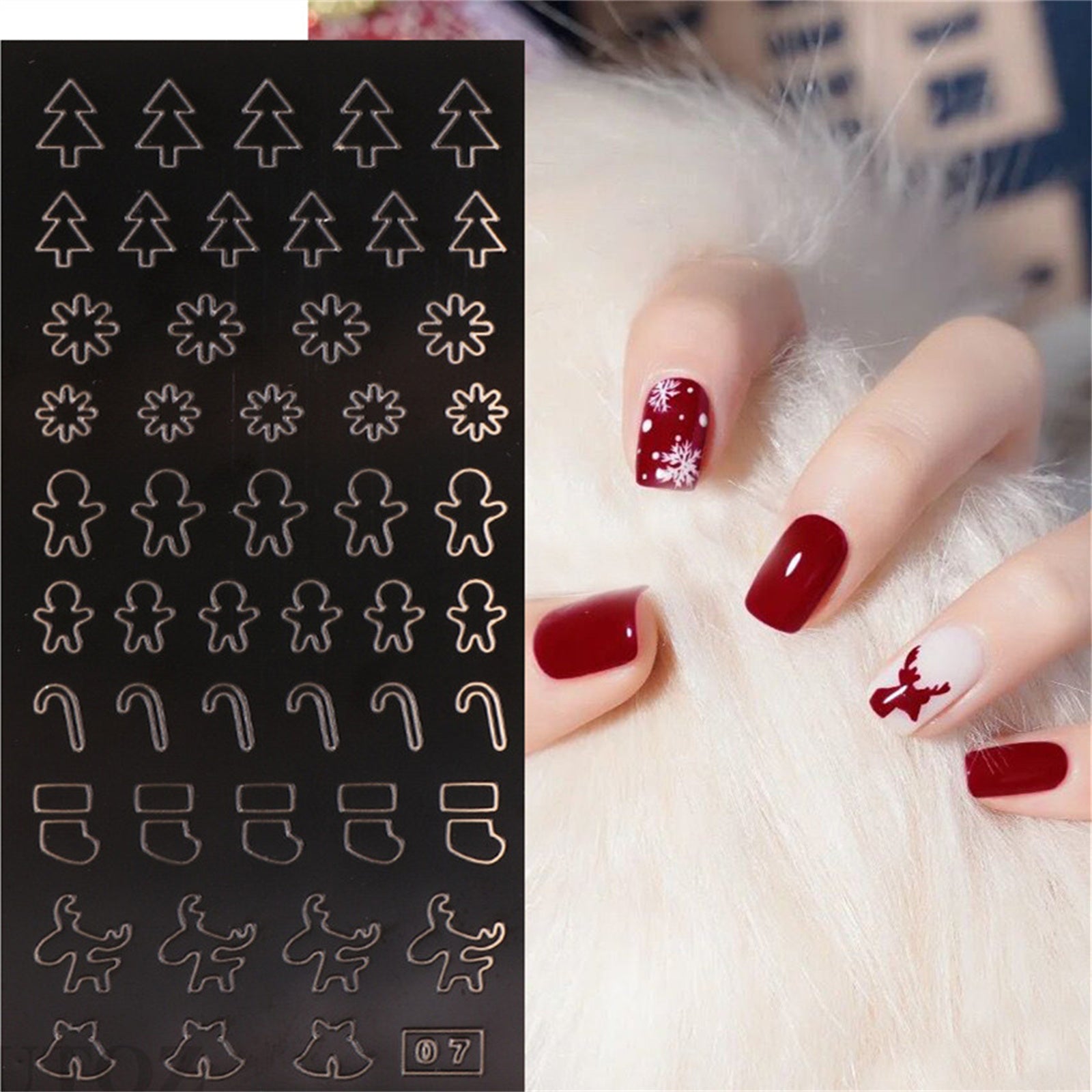 Embossed Rose Lace Nail Art Decals Acrylic Manicure Decorations for Women