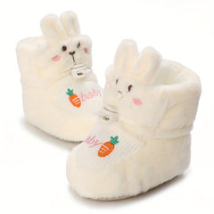 Baby Girls Soft Winter Boots - Cozy Fleece Lined Indoor Shoes