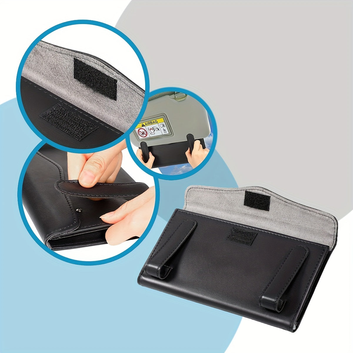 2pcs Car Visor Tissue Holder Solid Auto Tissue Case Car Interior Accessories