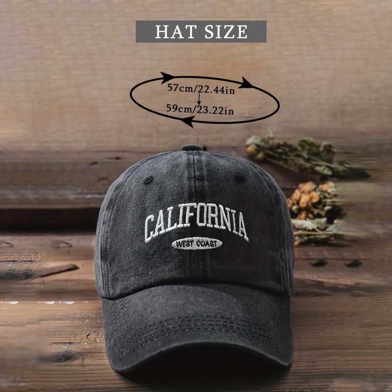 Men's Embroidered Washed Baseball Cap