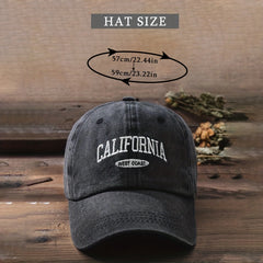 Men's Embroidered Washed Baseball Cap