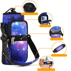 Portable Water Bottle Bag with Shoulder Strap for Outdoor Activities
