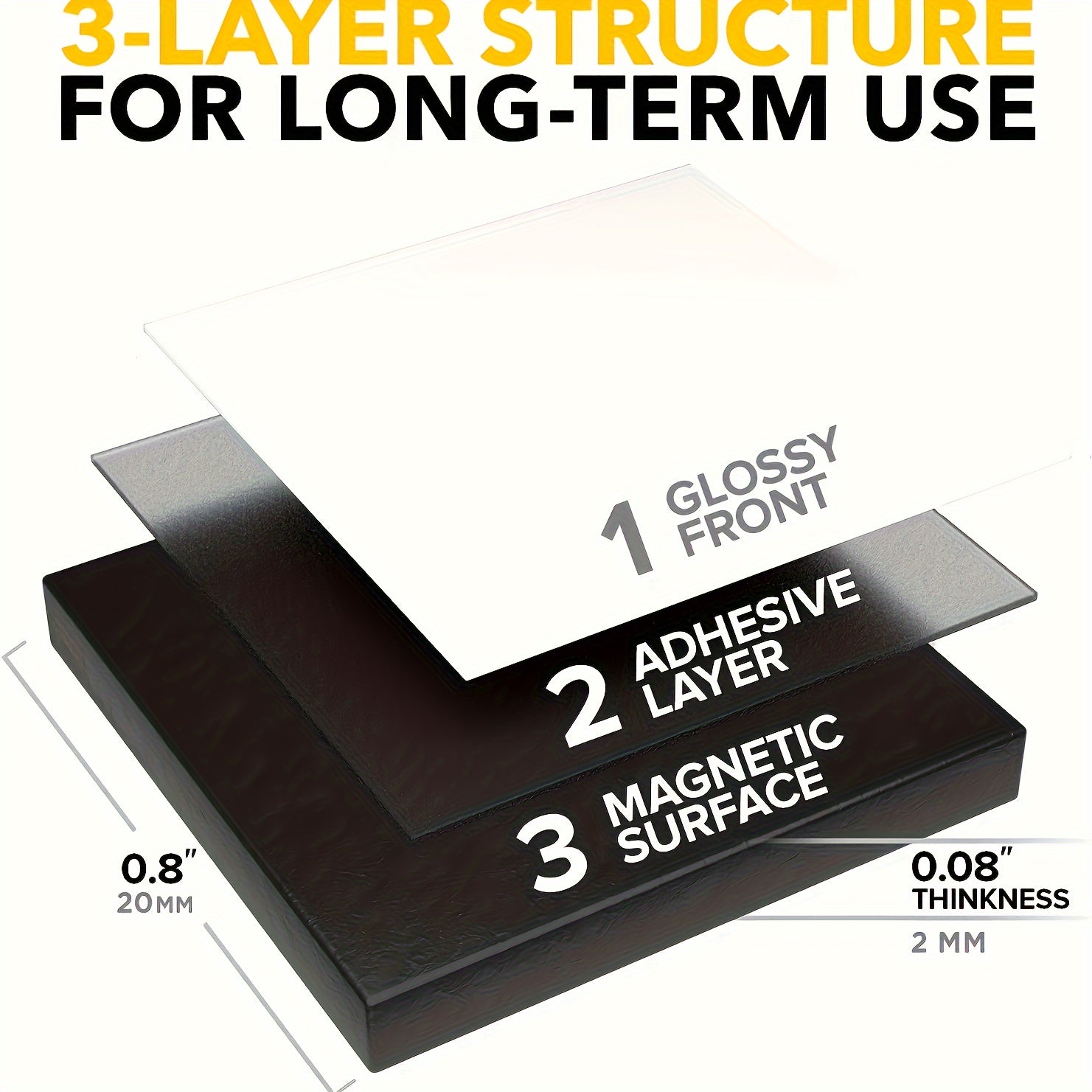 Self Adhesive Magnetic Squares 4.5x4.5 - Flexible Sticky Magnets