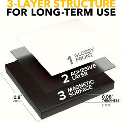 Self Adhesive Magnetic Squares 4.5x4.5 - Flexible Sticky Magnets