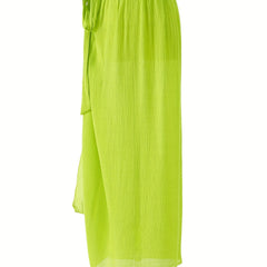 Sheer Cover Up Skirt Tie Side Beachwear Boho Style