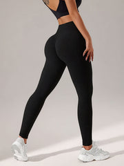 Ribbed Yoga Workout Tight Pants Stretchy Quick-drying Leggings
