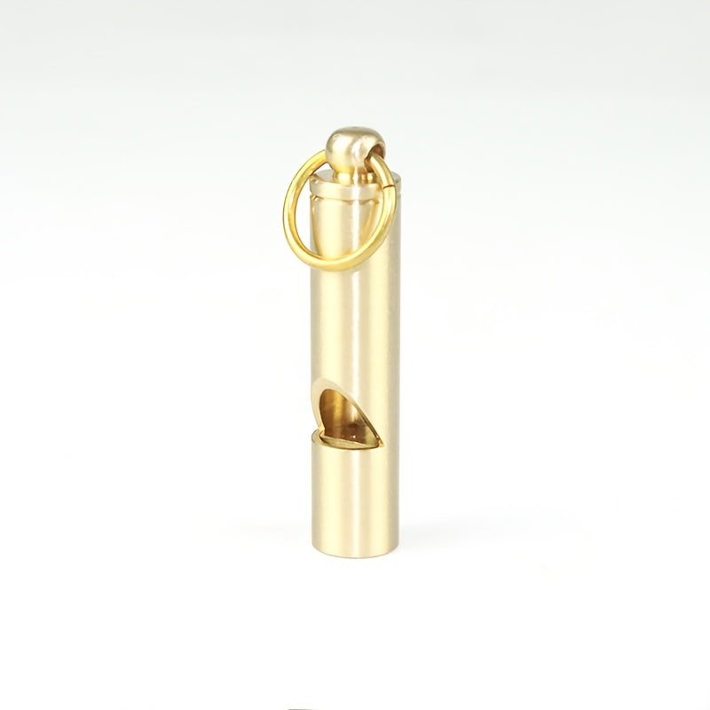 Brass Emergency Survival Whistle Keychain Outdoor Tool