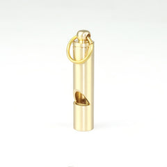 Brass Emergency Survival Whistle Keychain Outdoor Tool