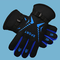Men's Winter Cycling Gloves Windproof Warm Velvet Large Cotton Gloves