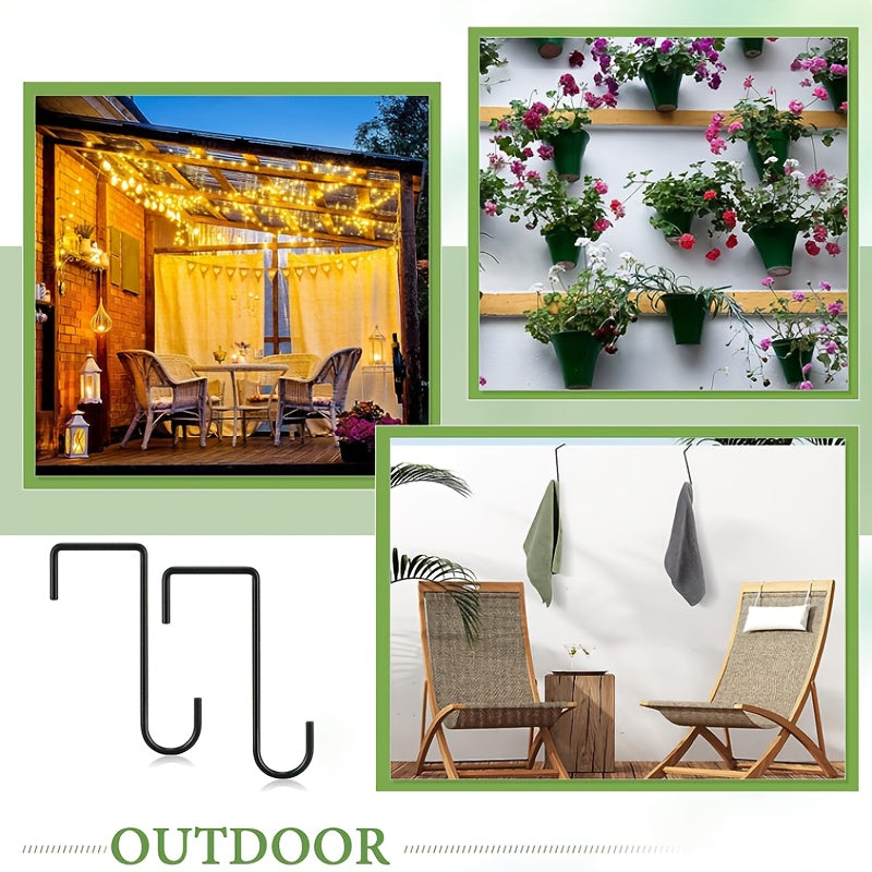 Stainless Steel Fence Hooks - Perfect for Hanging Flower Pots & Lights