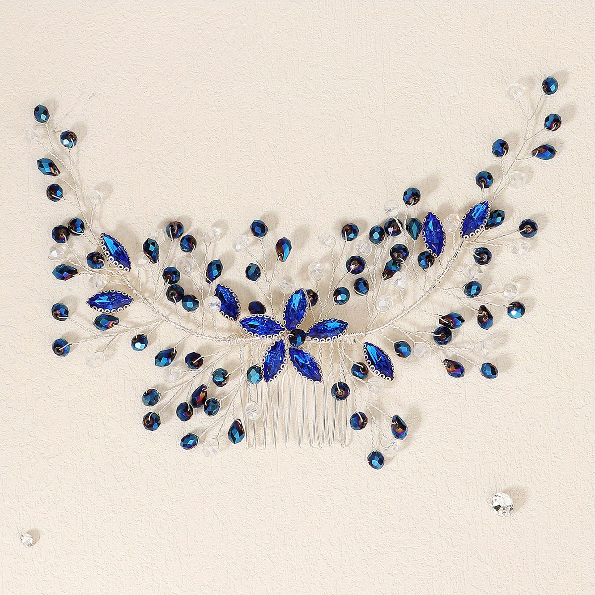 Rhinestone Decor Hair Comb Baroque Style Bridal Wedding Headwear