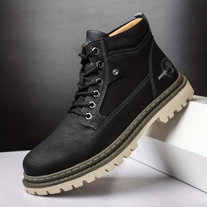 Men's High Top Boots Non Slip Lace Up Durable Shoes