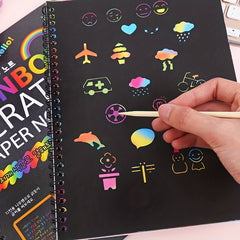 10pcs Scratch Painting Coloring Book Large Size