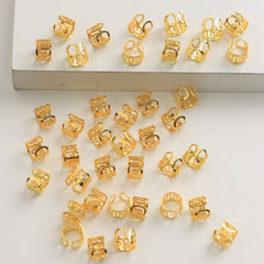 40pcs Golden Wavy Hair Ring for Braids Punk Hair Ring for Dreadlock
