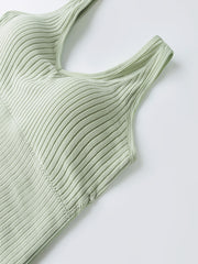 3 Pcs Seamless Ribbed Tank Top V Neck Beauty Back Vest
