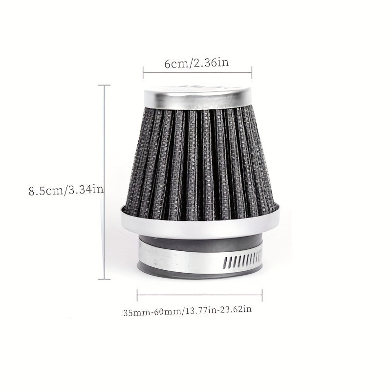 Universal Motorcycle Air Filter Cleaner 35-60mm for Bobber, Touring & Dirt Bikes