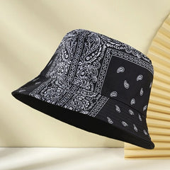 Paisley Print Bucket Hat Lightweight Casual Unisex Fisherman Cap