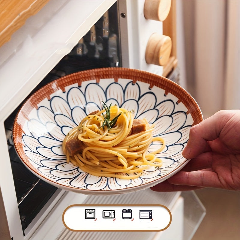 Colorful Rattan Pattern Dinnerware Set Pasta Plate