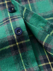 Boys Plaid Shirt with Bow & Suspender Trousers Set