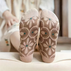 5 Pairs Floral Print Low Cut Women's Socks