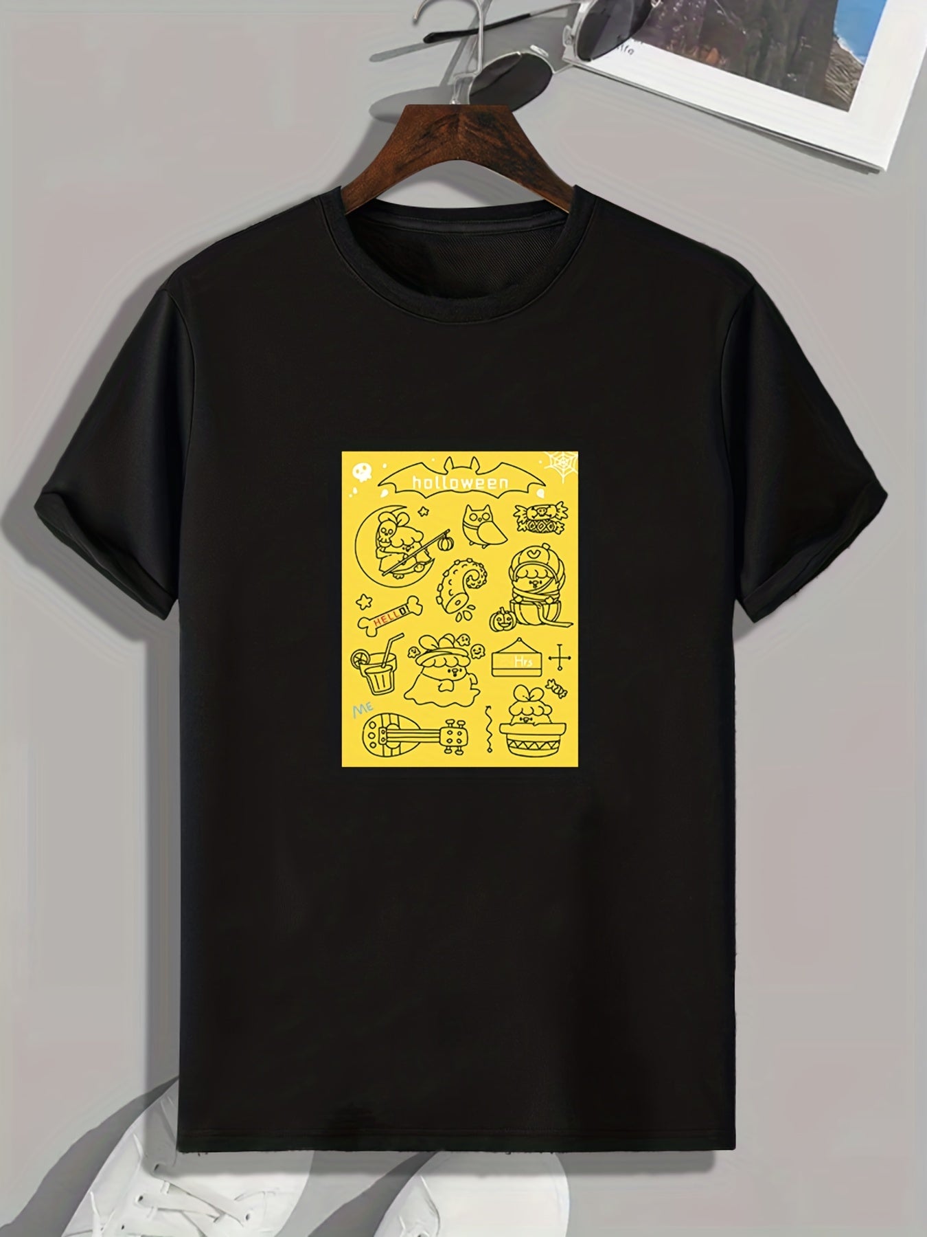 Men's Halloween Style Pattern T shirt Active Tee