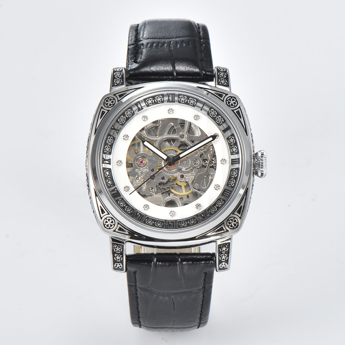 KUERST Auto Mechanical Watch Waterproof Night Light Wristwatch