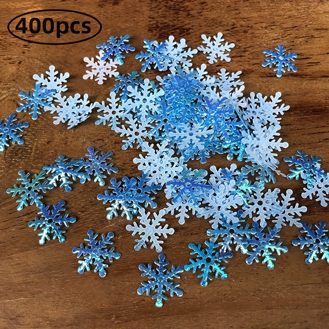 400pcs Snow Confetti Christmas Decorations Winter Confetti Snow Party Set