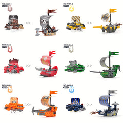 12pcs Pirate Army Building Block Gashapon Toy Children's Gift