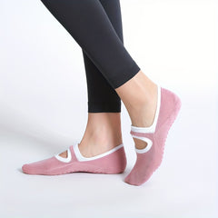Breathable Yoga Socks Backless Hollow Out Non-slip Sporty Boat Socks