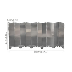 XENCN Camping Stove Windshield Ultralight Foldable Aluminum Alloy 10 Pieces