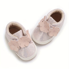 Flower Sneakers for Baby Girls Lightweight Non Slip Shoes