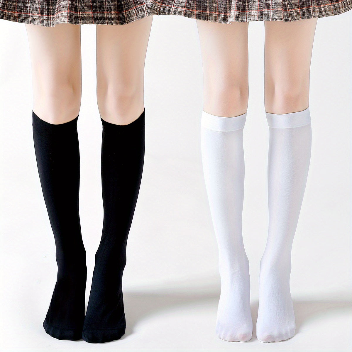 Girls Knee High Socks Solid Casual Comfortable Socks For Kids Teen