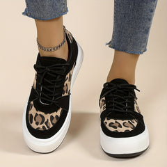 Leopard Print Skate Shoes Low Top Sports Sneakers