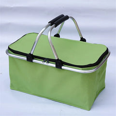 32L Insulated Cooler Bag Folding Picnic Camping Lunch Bags Storage Basket