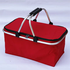32L Insulated Cooler Bag Folding Picnic Camping Lunch Bags Storage Basket