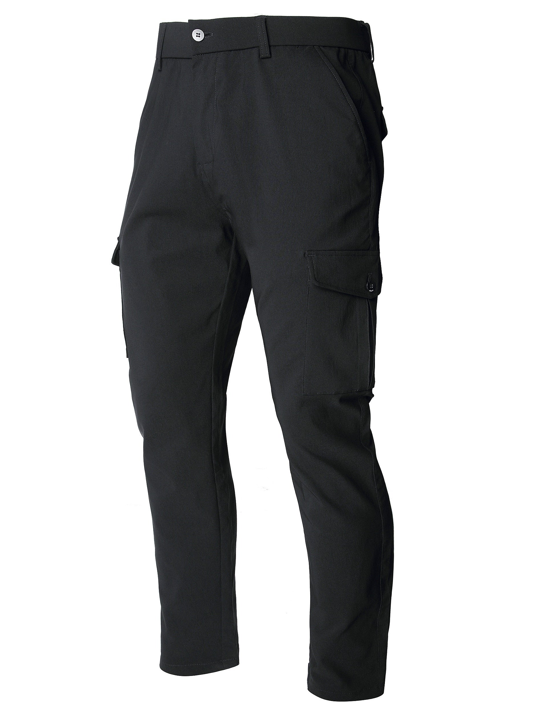 Men's Street Style Cargo Pants with Classic Pockets, Medium Stretch
