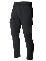 Men's Street Style Cargo Pants with Classic Pockets, Medium Stretch