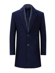 Men's Woolen Coat Long Windbreaker Jacket