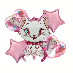 5pcs Cat Balloon Set Birthday Party Decoration Balloons