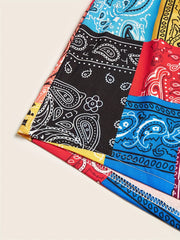Paisley Patchwork Print Shorts for Women