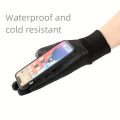Heated Winter Plush Windproof Gloves Non Slip