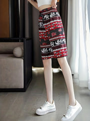 Elephant Boho Style Wide Leg Shorts Printed Summer Shorts