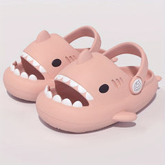 Girls Cartoon Shark House Shoes Indoor Slippers Lightweight Anti Slip Sandals