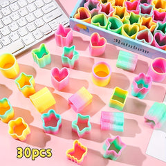 48pcs Rainbow Rings Party Favor Halloween Christmas Birthday