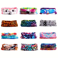 Cartoon Print Ice Mask Breathable Neck Gaiter Balaclava Dust UV Protection
