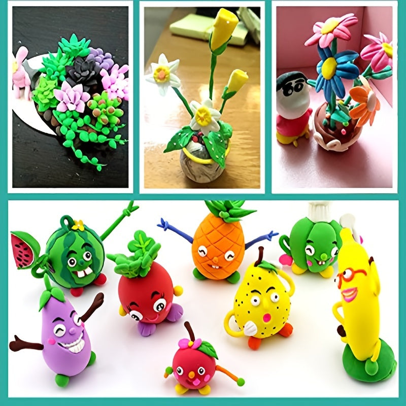 24 Colors Air Dry Clay with Tools for Crafts