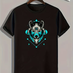 Animal Print Men's Sports Tee - Stylish Outdoors Fitness Clothing
