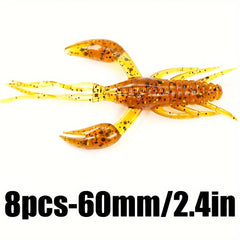8pcs 60mm Soft Lures Shrimp Shaped Fishing Baits