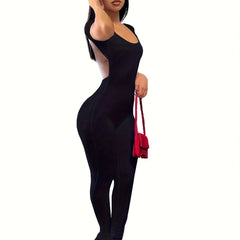 Sexy Backless Long Sleeve Bodycon Jumpsuit