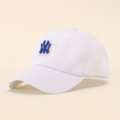 Letter Patch Baseball Cap Unisex Solid Adjustable Casual Dad Hats